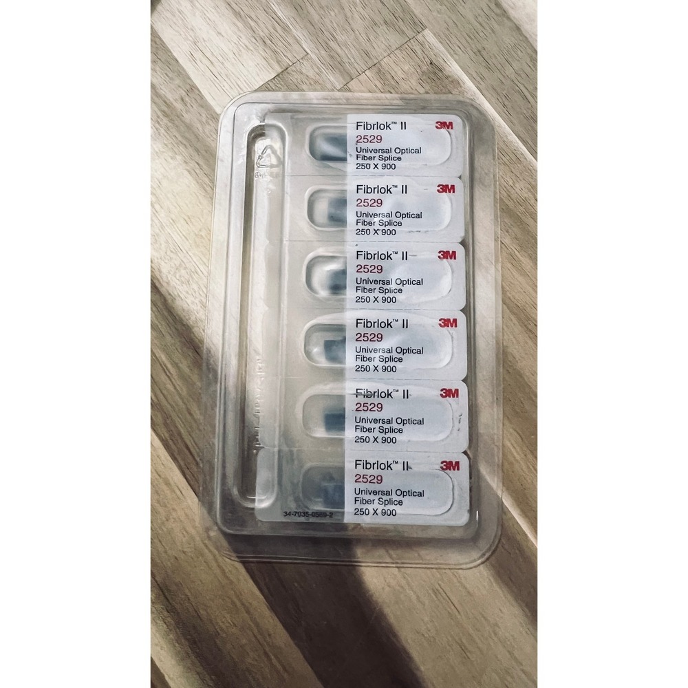 3M Fibrlok II 2529 Fiber Splice 6 Pack Gray Universal Optical 250 X 900 Micron